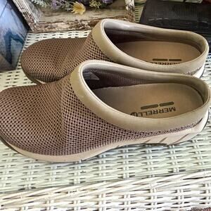 Merrell Jungle Moc Gray Mesh Slip-On Casual Shoes Unisex Adults US 8.5